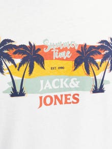 Jack & Jones T-shirt Stampato Girocollo -White - 12249266