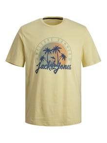 Jack & Jones Bedrukt Ronde hals T-shirt -French Vanilla - 12249266