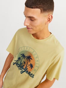 Jack & Jones Printed Crew neck T-shirt -French Vanilla - 12249266