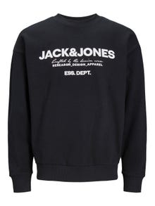 Jack & Jones Logo Crewn Neck Sweatshirt -Black - 12249273