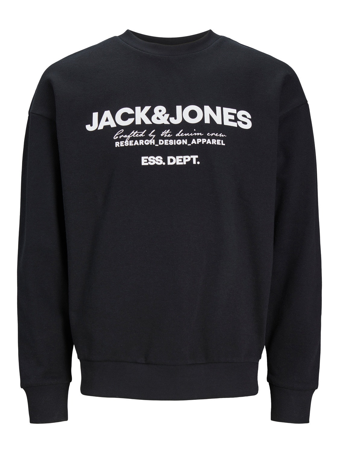 Jack & Jones Logo Crewn Neck Sweatshirt -Black - 12249273
