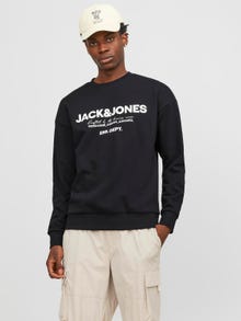 Jack & Jones Logo Crewn Neck Sweatshirt -Black - 12249273