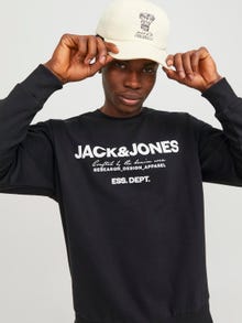 Jack & Jones Logo Crewn Neck Sweatshirt -Black - 12249273