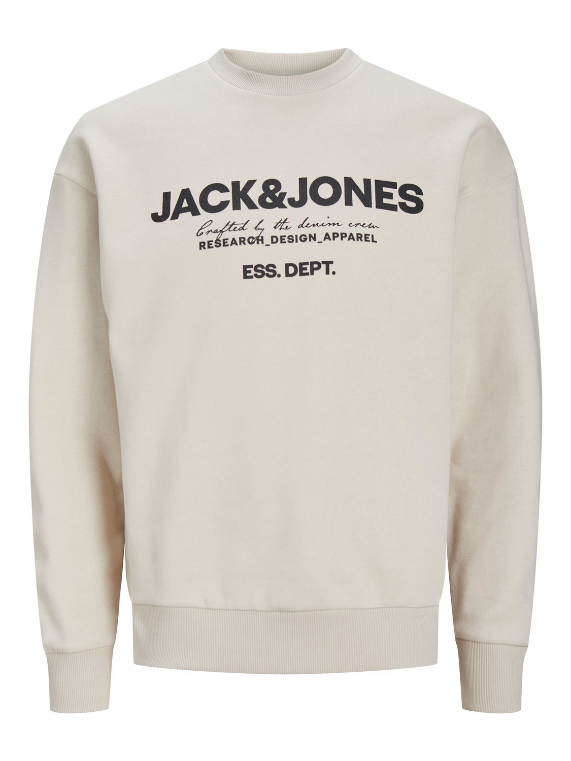 Logo Crewn Neck Sweatshirt | Beige | Jack & Jones®