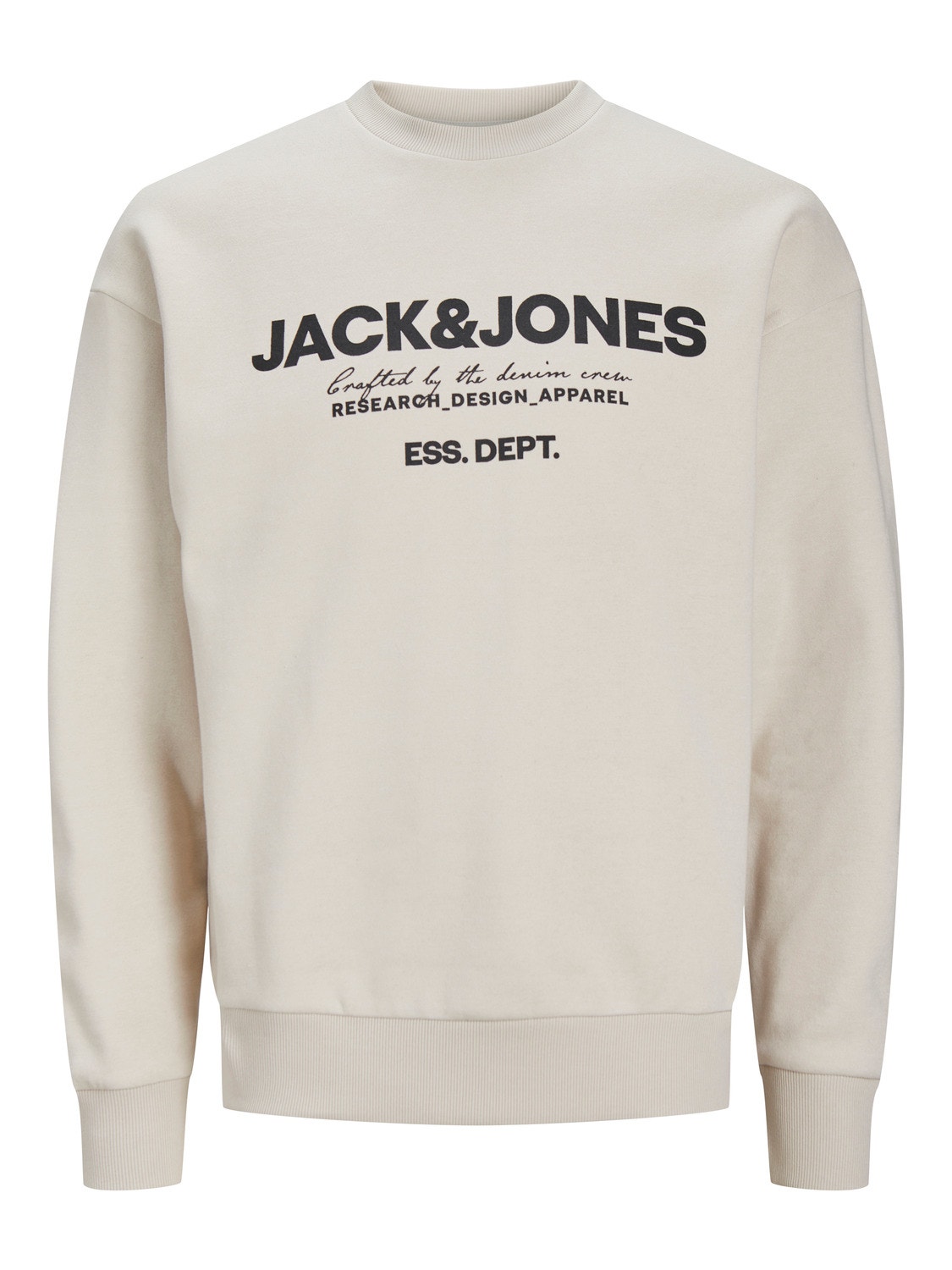 Logo Crewn Neck Sweatshirt | Beige | Jack & Jones®