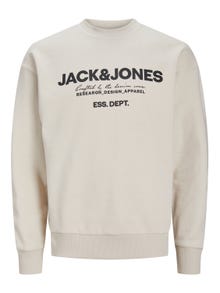 Jack & Jones Logó Személyzeti nyakú pulóver -Moonbeam - 12249273