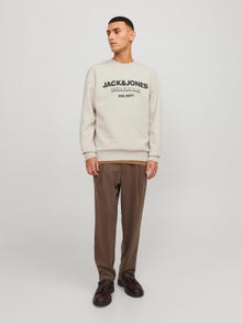 Jack & Jones Logó Személyzeti nyakú pulóver -Moonbeam - 12249273