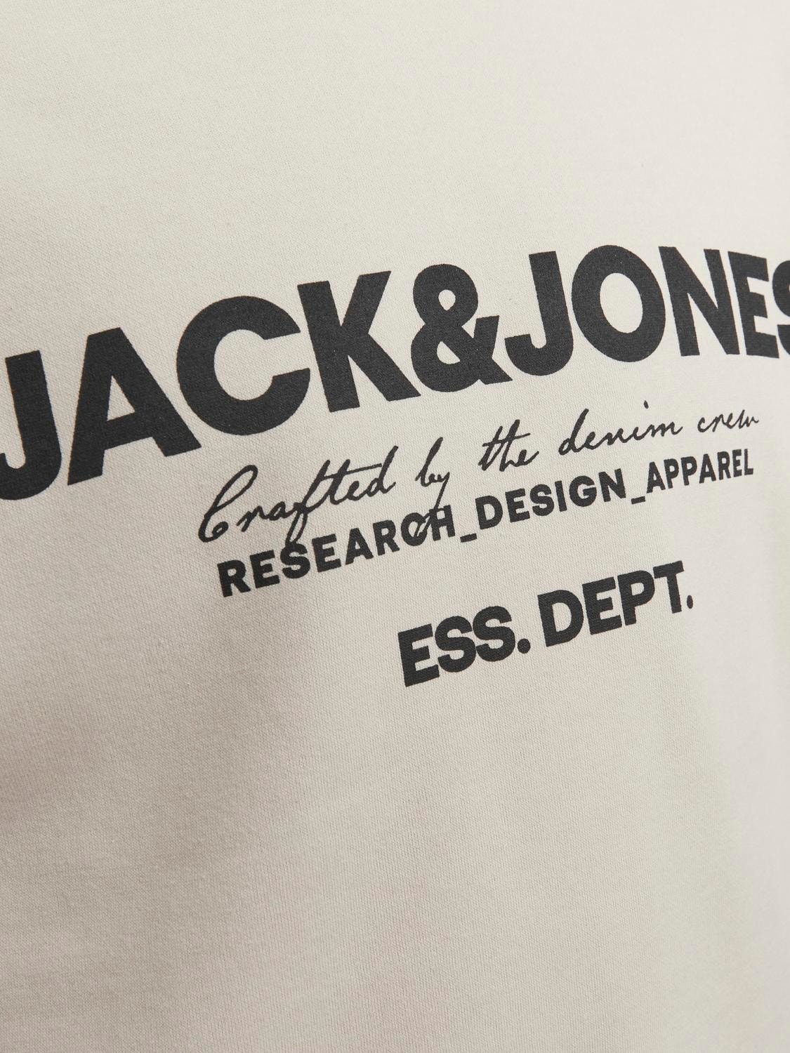 Jack & Jones Logo Crew neck Sweatshirt -Moonbeam - 12249273
