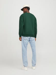 Jack & Jones Logo Crewn Neck Sweatshirt -Dark Green - 12249273