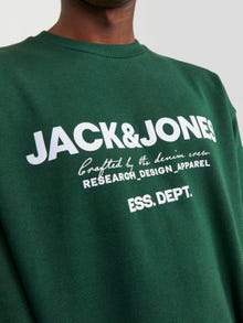 Jack & Jones Logotyp Crewneck tröja -Dark Green - 12249273