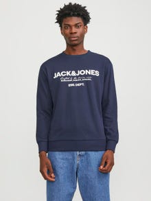 Jack & Jones Logo Crew neck Sweatshirt -Navy Blazer - 12249273