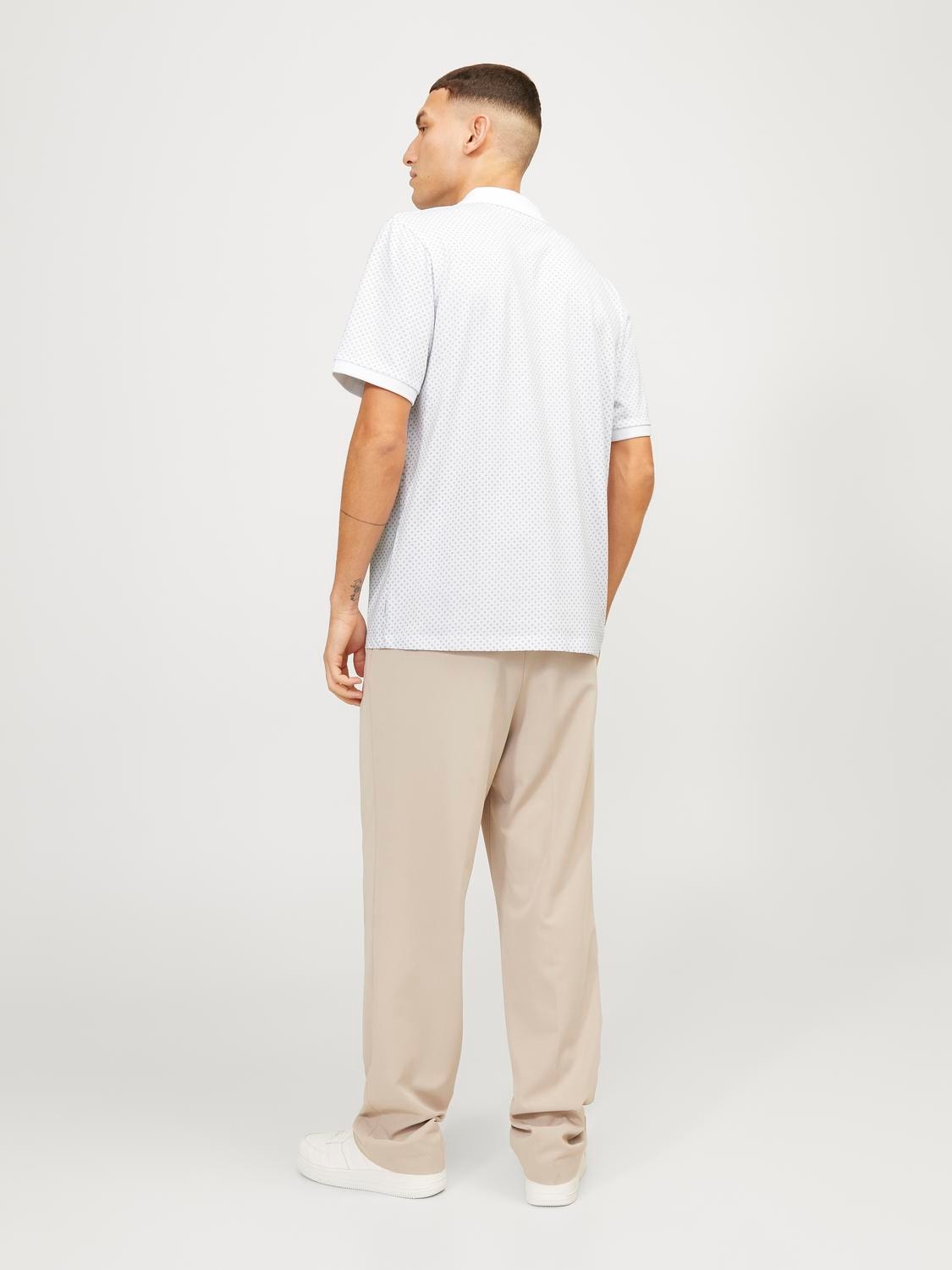 Jack & Jones Gładki Polo T-shirt -White - 12249286
