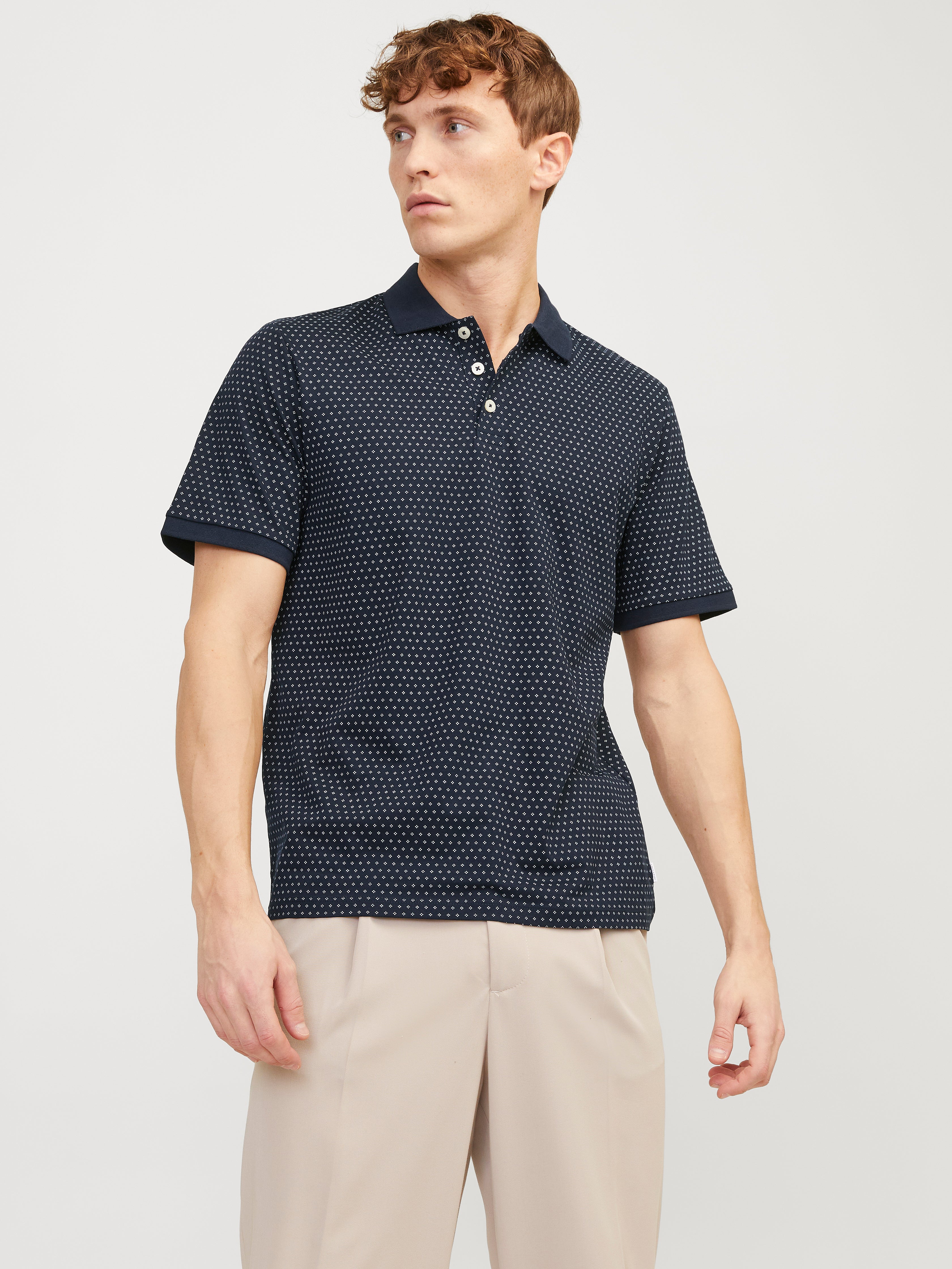 Einfarbig Polo T-shirt