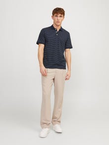 Jack & Jones Einfarbig Polo T-shirt -Navy Blazer - 12249286