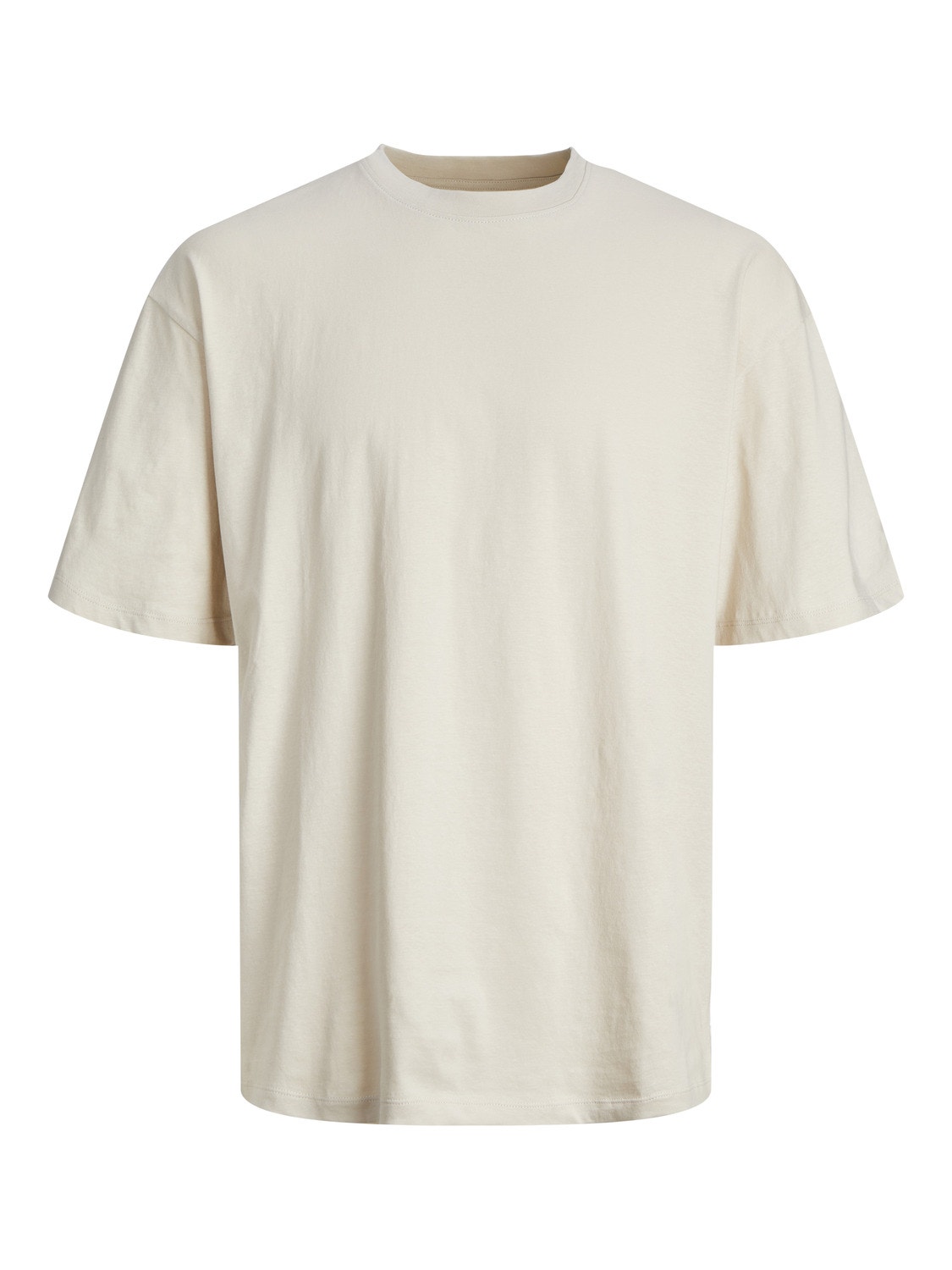 Jack & Jones Ensfarvet Crew neck T-shirt -Moonbeam - 12249319