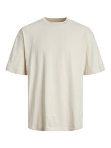 Jack & Jones Ensfarvet Crew neck T-shirt -Moonbeam - 12249319