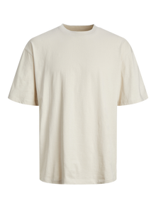 Jack & Jones Enfärgat O-ringning T-shirt -Moonbeam - 12249319