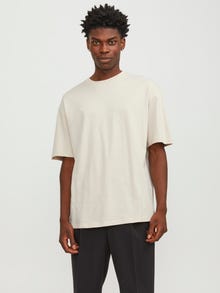 Jack & Jones Enfärgat O-ringning T-shirt -Moonbeam - 12249319