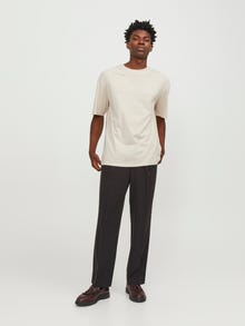 Jack & Jones Enfärgat O-ringning T-shirt -Moonbeam - 12249319