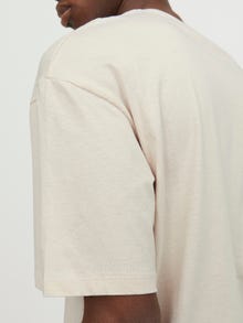 Jack & Jones Enfärgat O-ringning T-shirt -Moonbeam - 12249319
