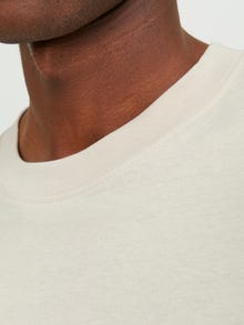 Jack & Jones Enfärgat O-ringning T-shirt -Moonbeam - 12249319