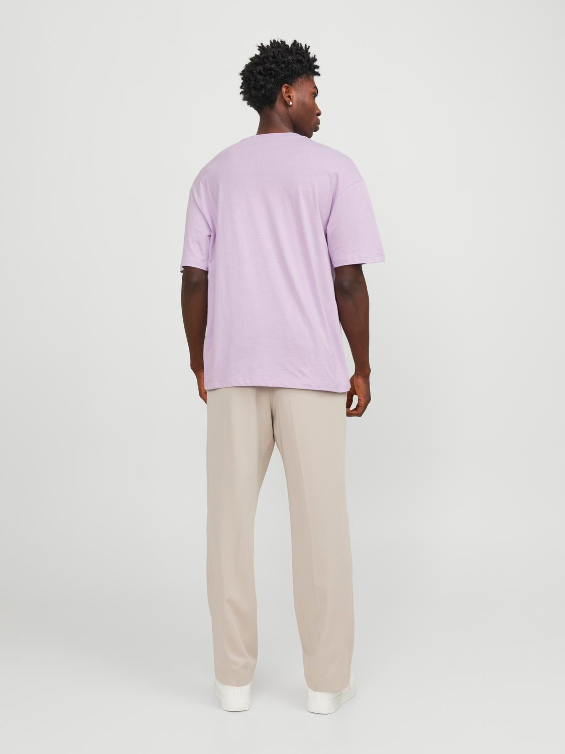 Jack & Jones Plain Crew neck T-shirt -Purple Rose - 12249319