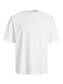 Jack & Jones Enfärgat O-ringning T-shirt -White - 12249319