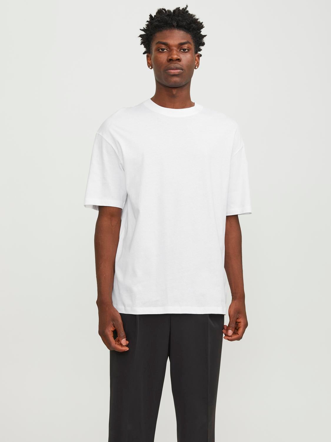 T-shirt Uni Col Rond - Jack & Jones - Modalova
