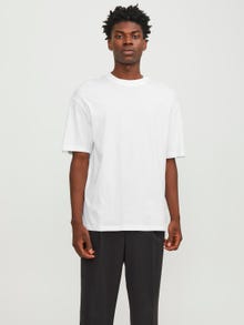 Jack & Jones Plain Crew neck T-shirt -White - 12249319