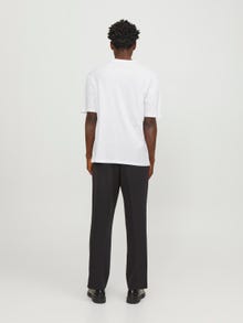 Jack & Jones Enfärgat O-ringning T-shirt -White - 12249319