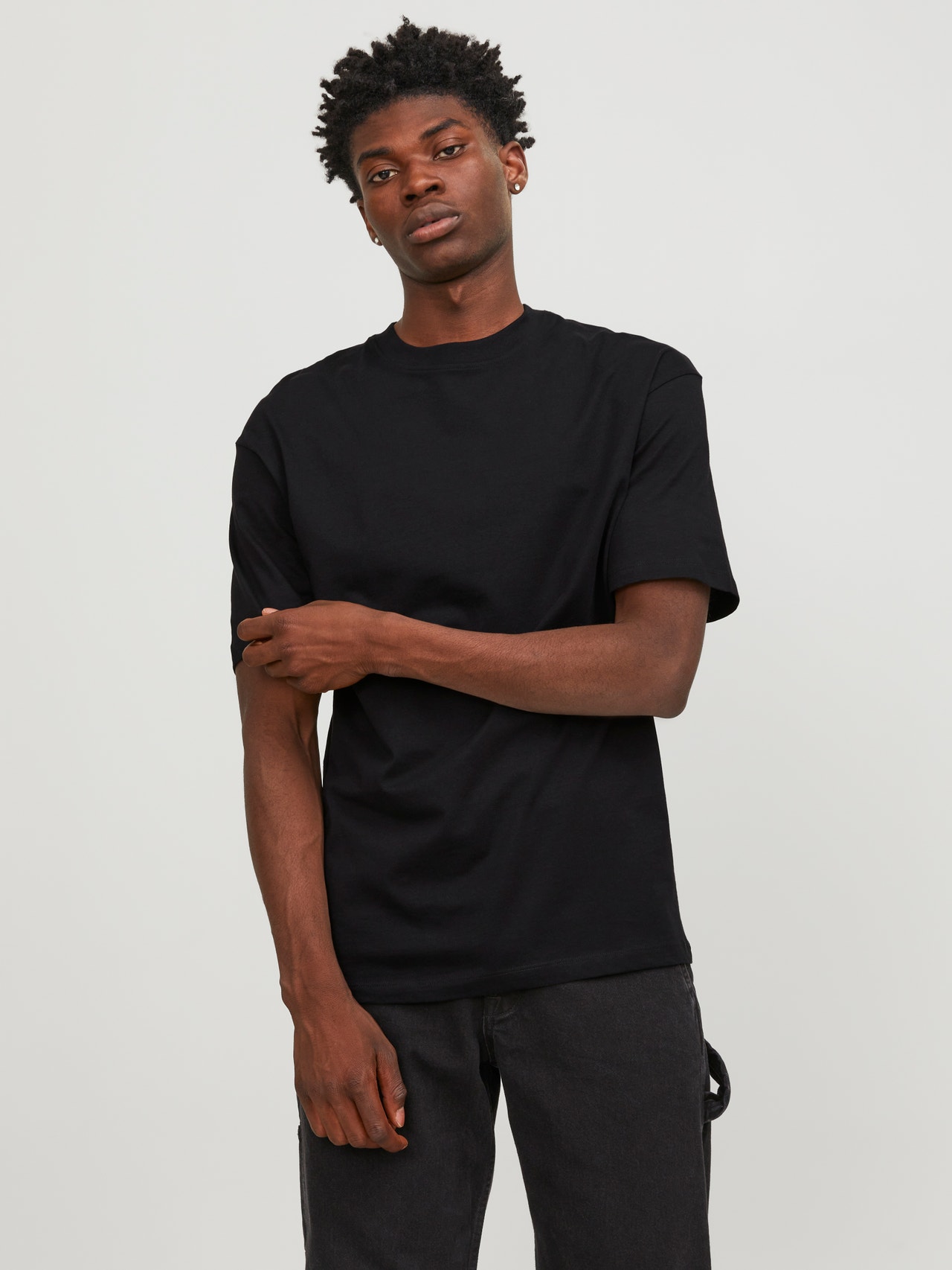 Plain Crew neck T-shirt | Black | Jack & Jones®