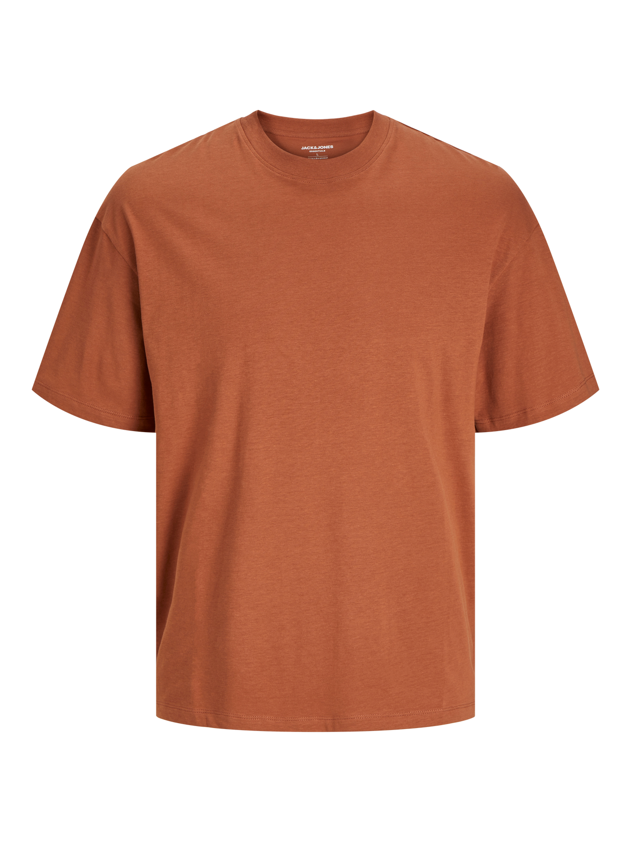 Jack & Jones T-shirt Liso Decote Redondo -Mocha Bisque - 12249319