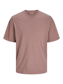 Jack & Jones T-shirt Liso Decote Redondo -Twilight Mauve - 12249319