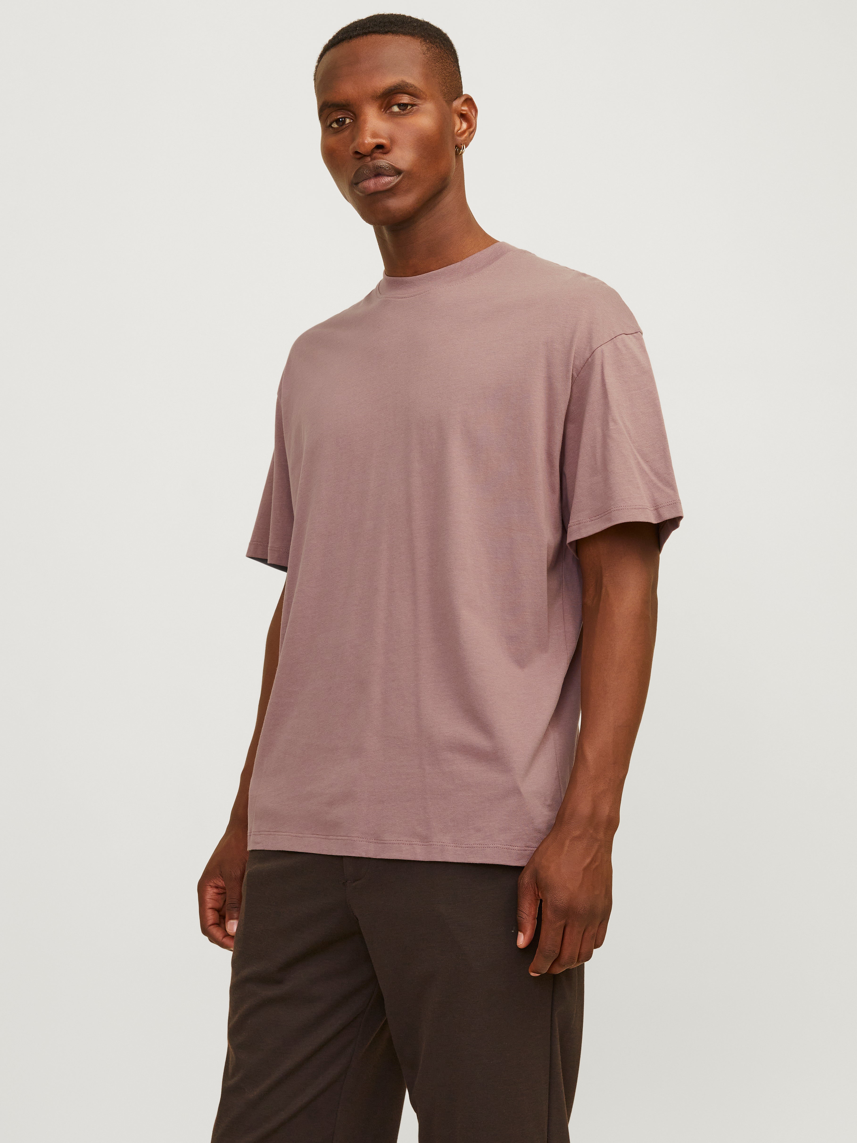 Einfarbig Rundhals T-shirt | Helles Lila | Jack & Jones®