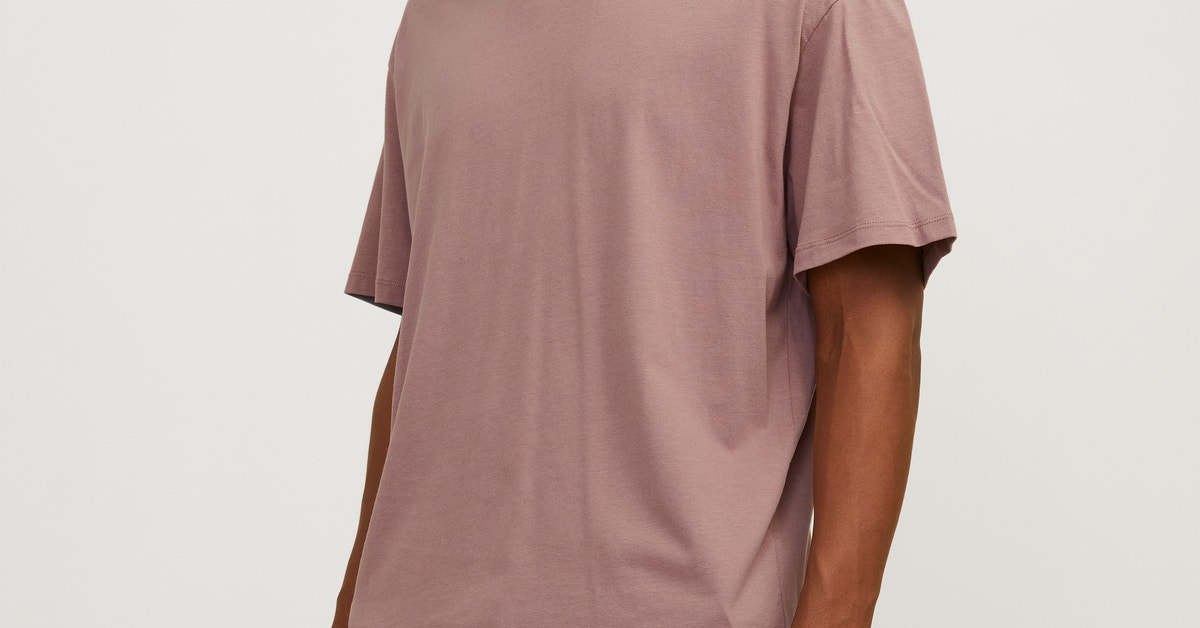 T-shirt Homme Ted Baker Col Rond Violet, Taille M, Coton 100%, Poche Et Bouton