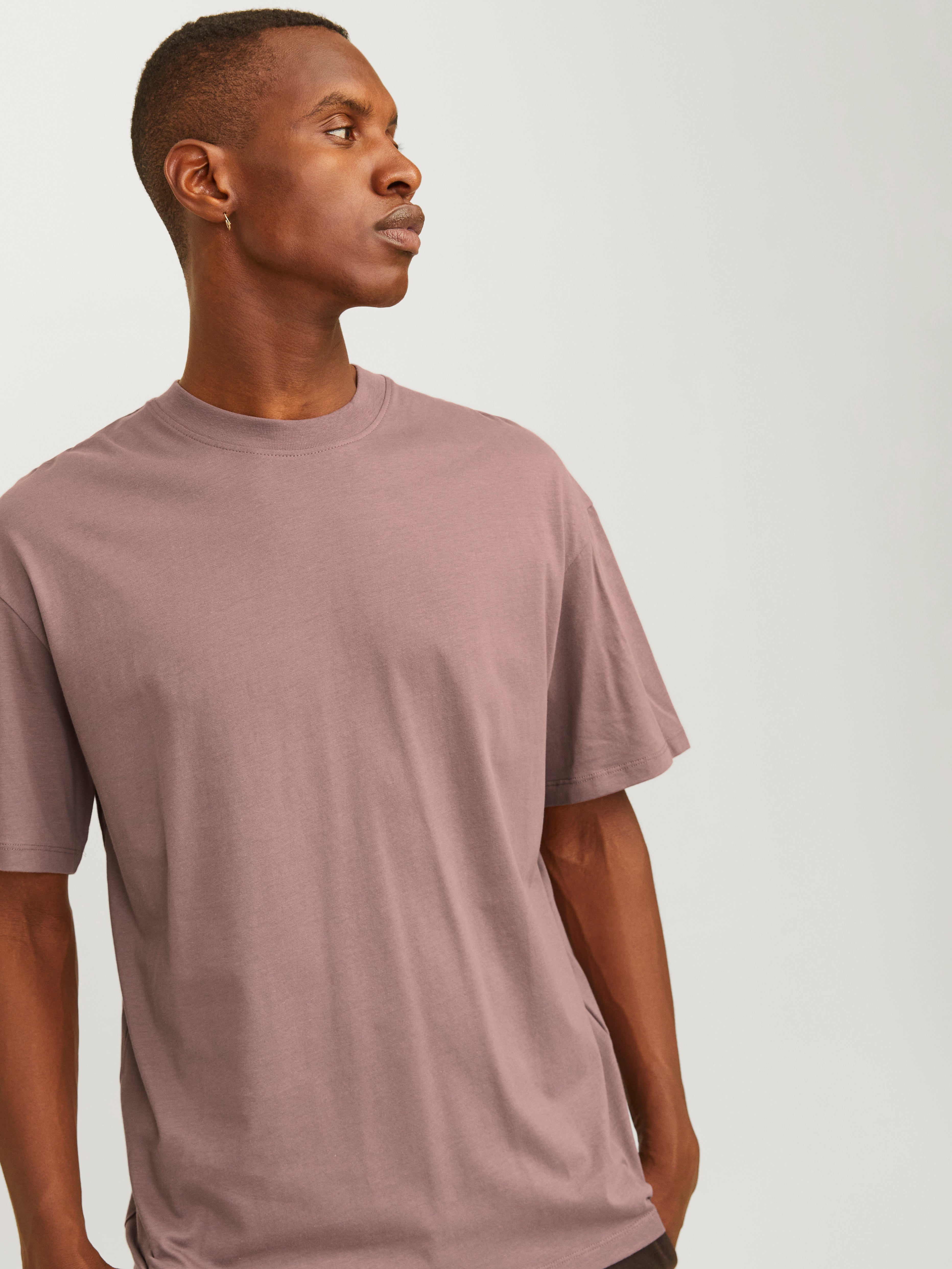 Einfarbig Rundhals T-shirt | Helles Lila | Jack & Jones® 