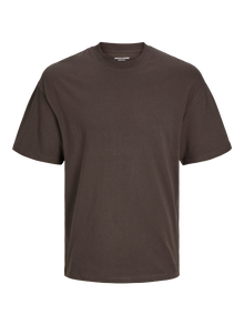 Jack & Jones Einfarbig Rundhals T-shirt -Mulch - 12249319