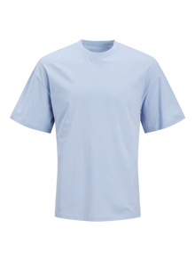 Jack & Jones Yksivärinen O-pääntie T-paita -Chambray Blue - 12249319