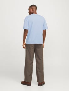 Jack & Jones Yksivärinen O-pääntie T-paita -Chambray Blue - 12249319