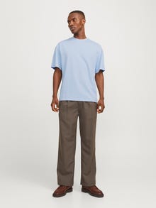 Jack & Jones Yksivärinen O-pääntie T-paita -Chambray Blue - 12249319