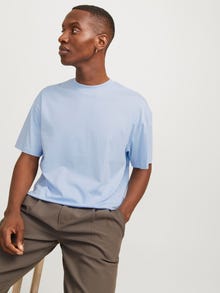 Jack & Jones Yksivärinen O-pääntie T-paita -Chambray Blue - 12249319