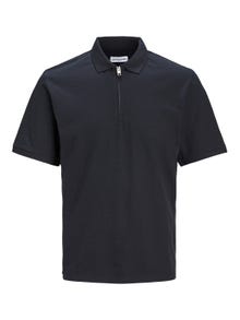 Jack & Jones Enfärgat Polo T-shirt -Dark Navy - 12249324
