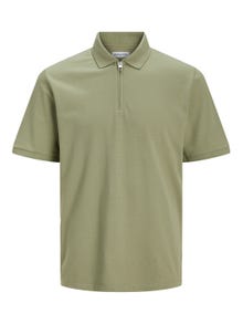 Jack & Jones Einfarbig Polo T-shirt -Oil Green - 12249324