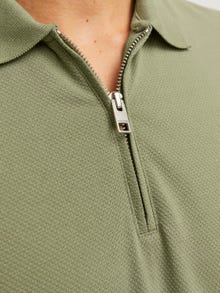 Jack & Jones Einfarbig Polo T-shirt -Oil Green - 12249324