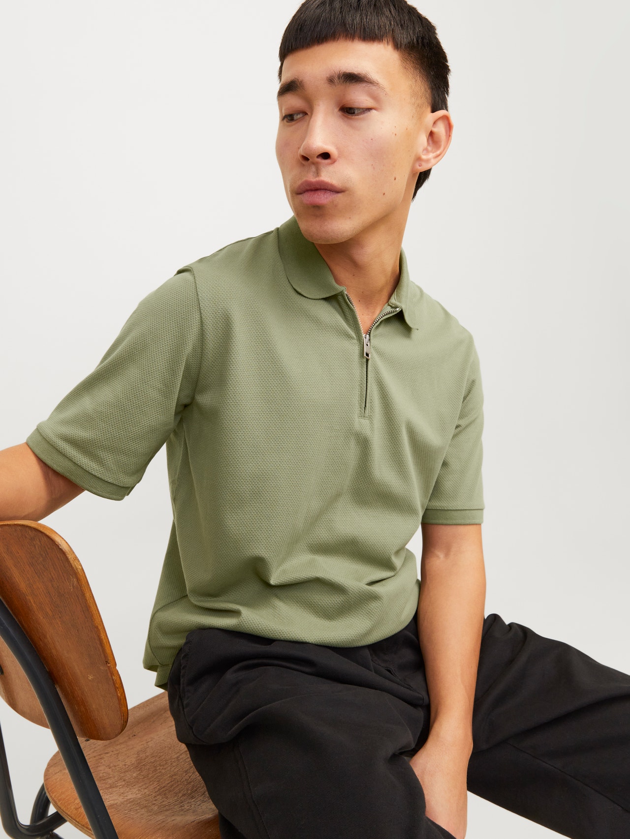 Jack & Jones Plain Polo T-shirt -Oil Green - 12249324