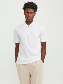 Jack & Jones Gładki Polo T-shirt -White - 12249324