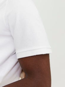 Jack & Jones Enfärgat Polo T-shirt -White - 12249324