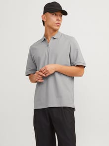 Jack & Jones Einfarbig Polo T-shirt -Ultimate Grey - 12249324