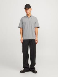 Jack & Jones Gładki Polo T-shirt -Ultimate Grey - 12249324