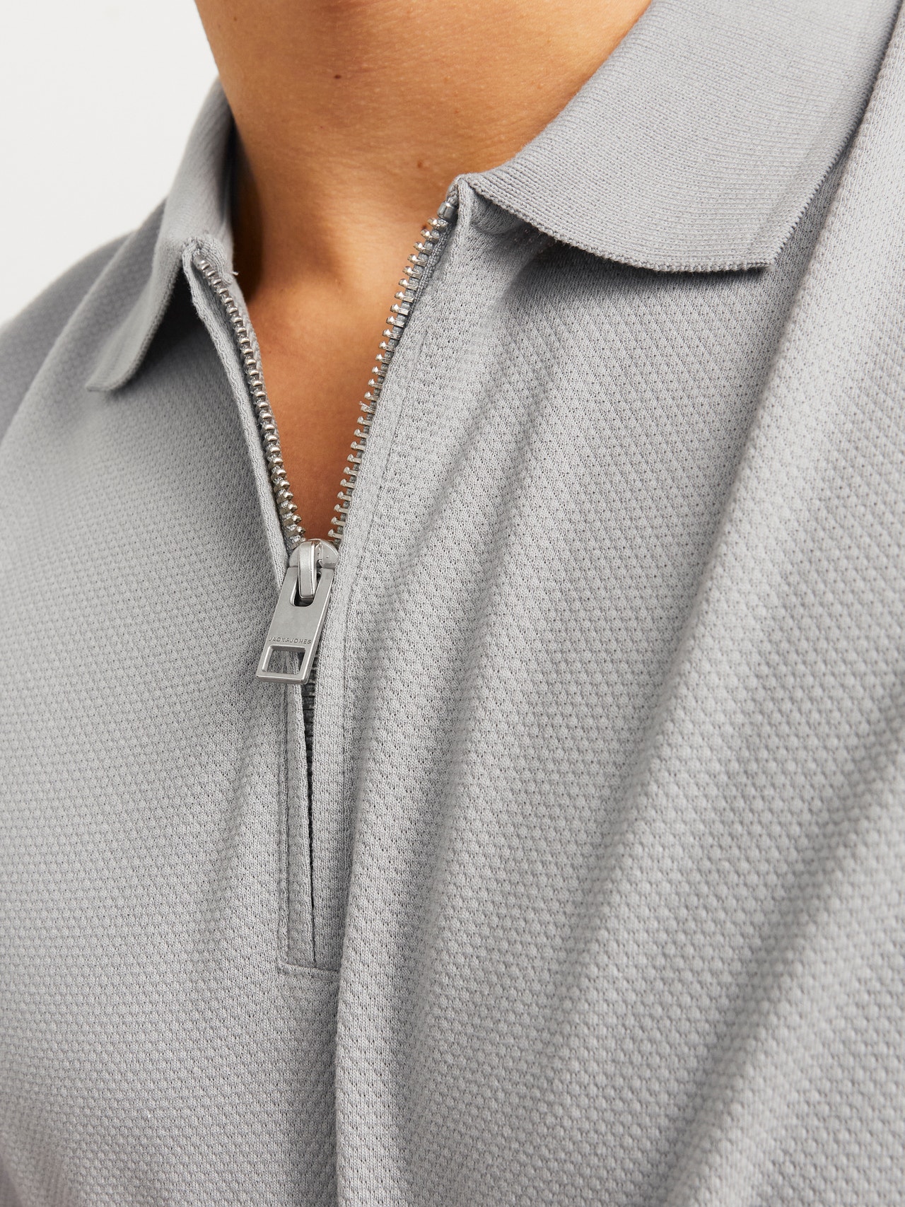 Jack & Jones Plain Polo T-shirt -Ultimate Grey - 12249324